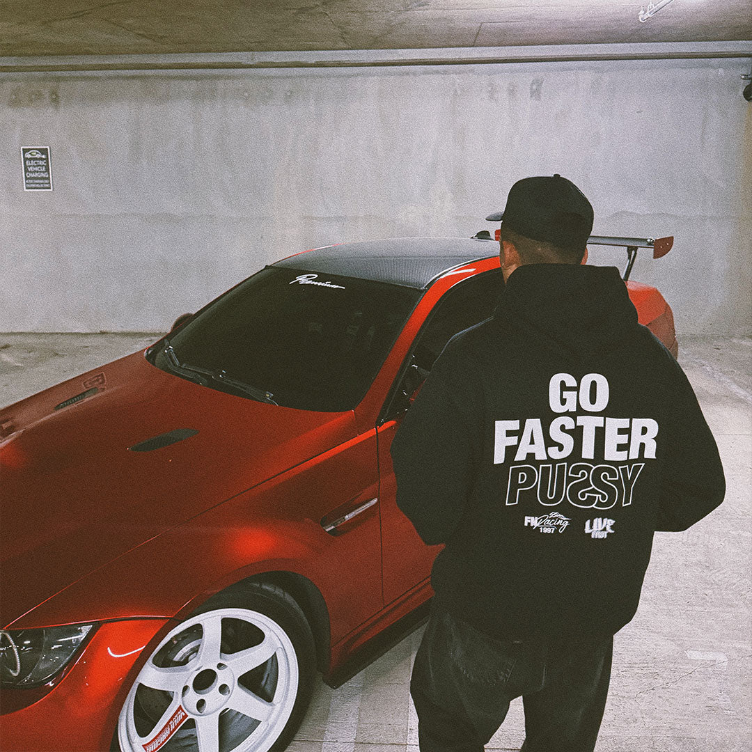 GO FASTER HOODIE - BLACK