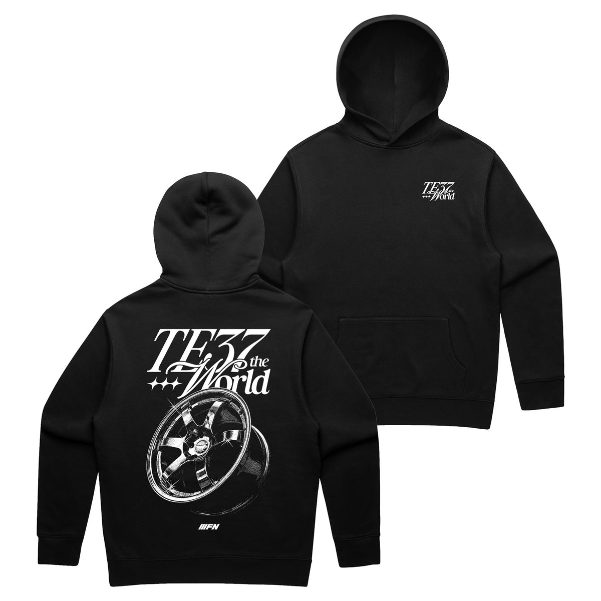 TE37 THE WORLD HOODIE- BLACK