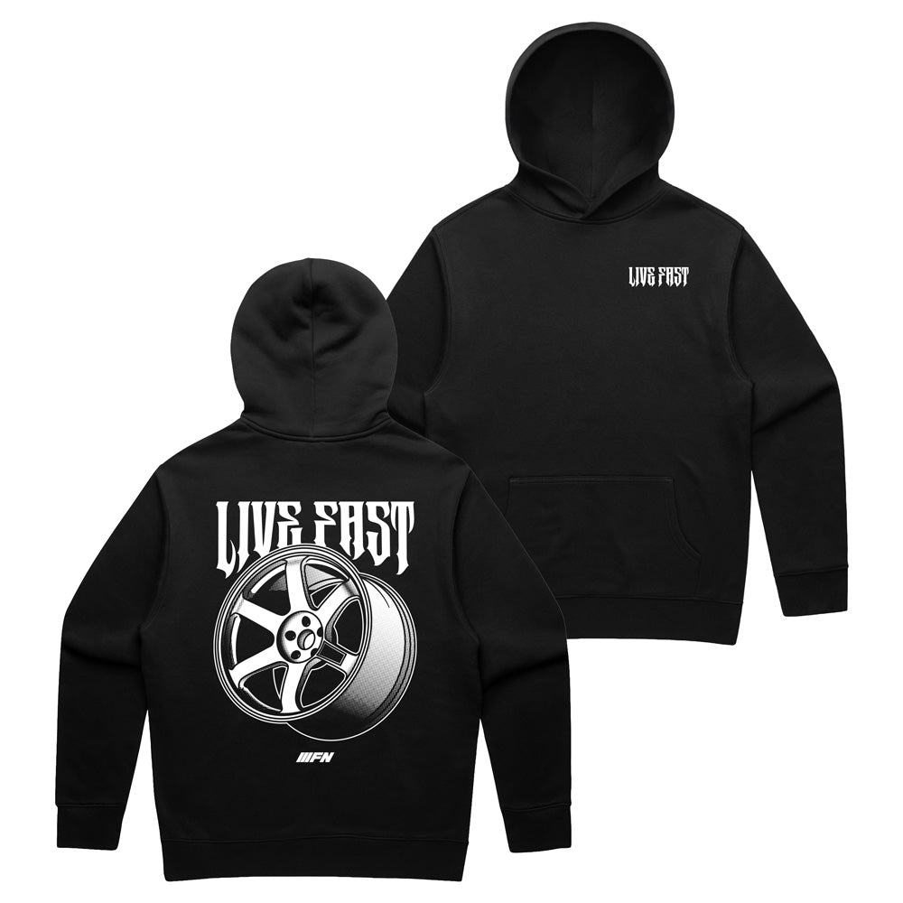 TE37 HOODIE- BLACK