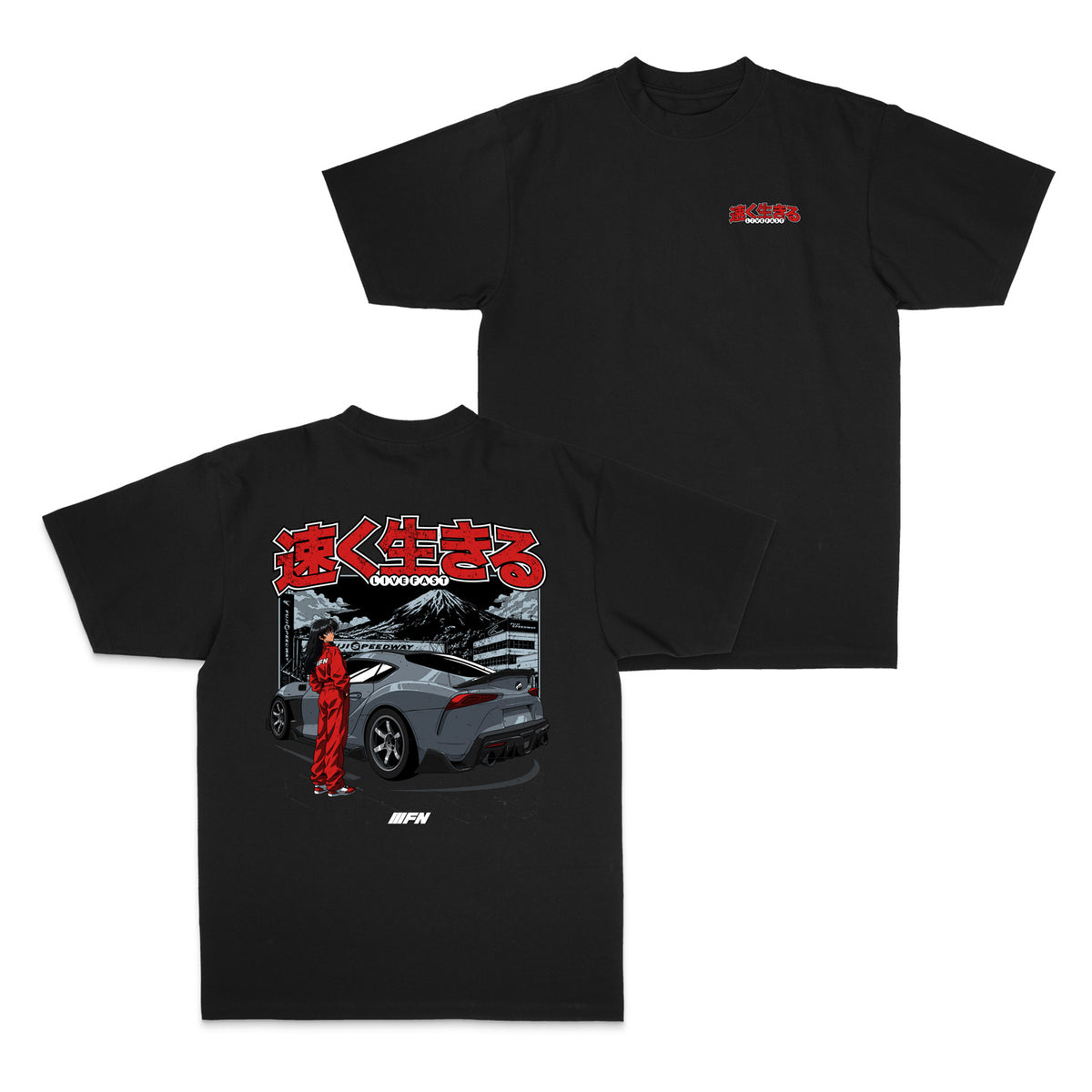 ANIME SUPRA TEE- BLACK