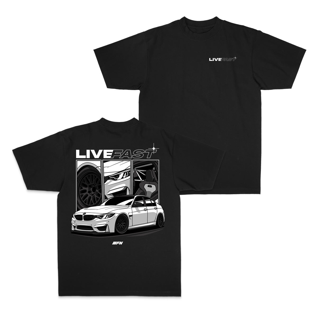 F80 M3 FRAMES TEE- BLACK