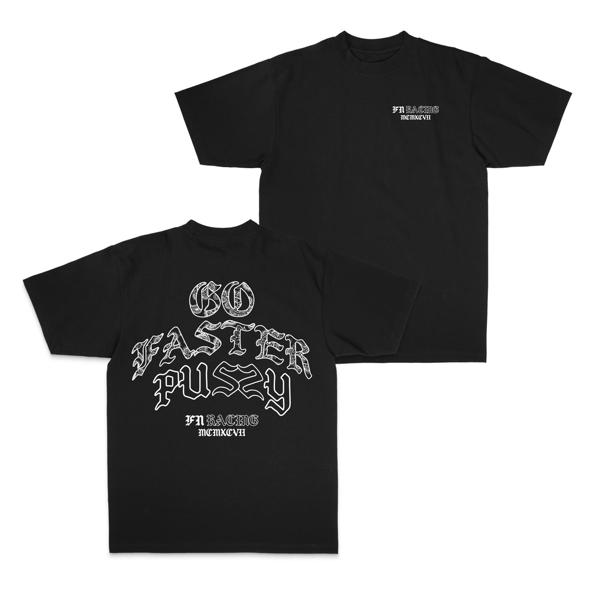 GO FASTER V2 BANDANA TEE- BLACK