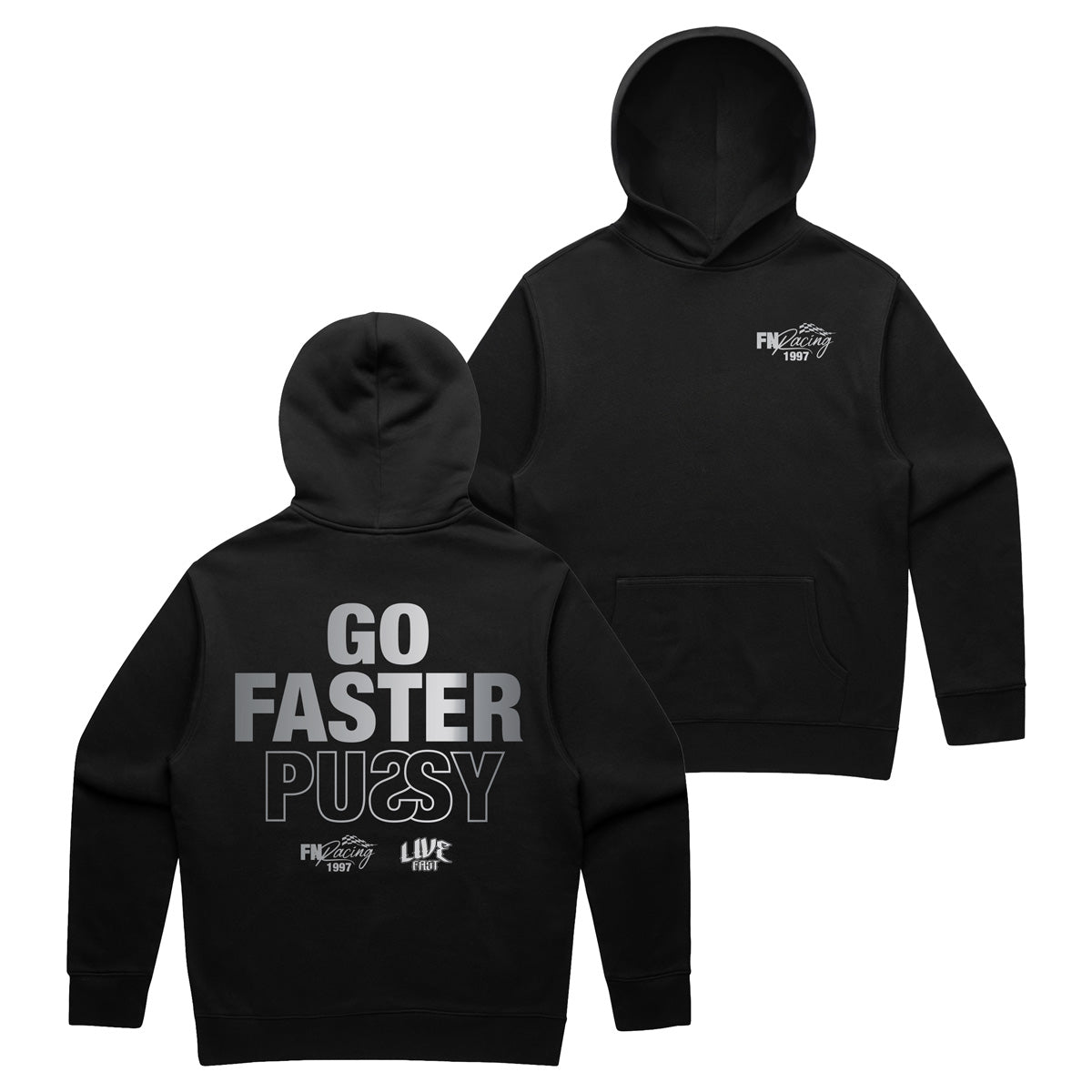 GO FASTER HOODIE- CHROME