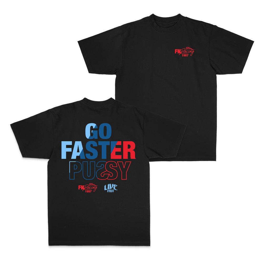 GO FASTER TEE- LIMITED BLACK